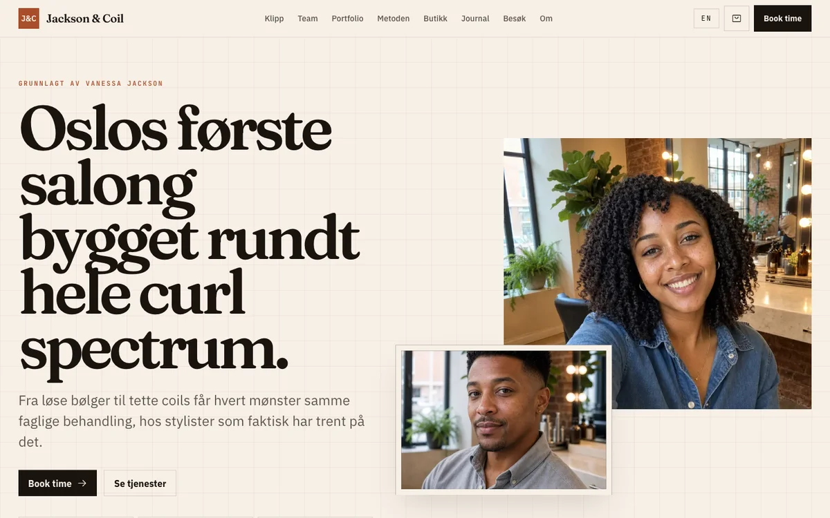 Website 2 screenshot of the home page